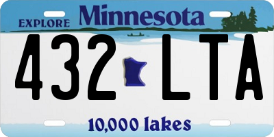 MN license plate 432LTA