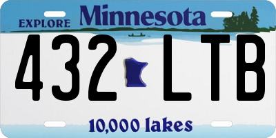 MN license plate 432LTB