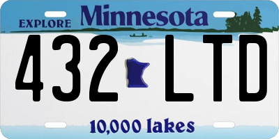 MN license plate 432LTD