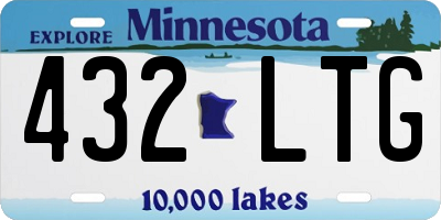 MN license plate 432LTG
