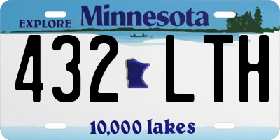 MN license plate 432LTH