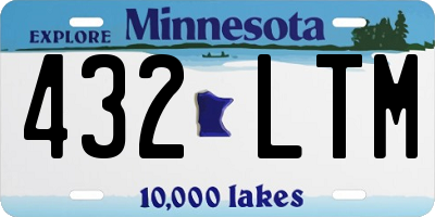 MN license plate 432LTM