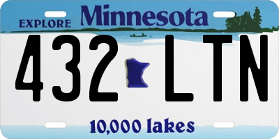 MN license plate 432LTN
