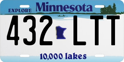 MN license plate 432LTT