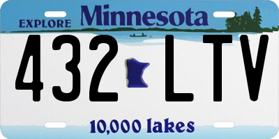 MN license plate 432LTV