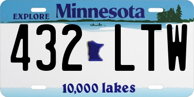MN license plate 432LTW