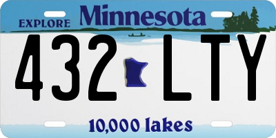 MN license plate 432LTY