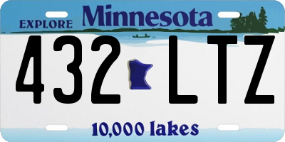 MN license plate 432LTZ