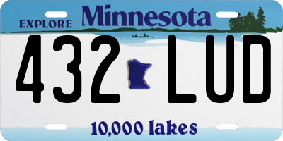 MN license plate 432LUD
