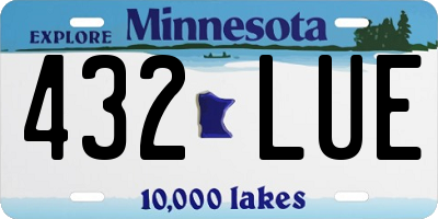 MN license plate 432LUE