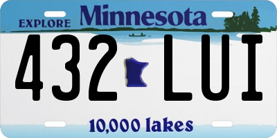 MN license plate 432LUI