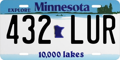 MN license plate 432LUR