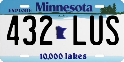 MN license plate 432LUS
