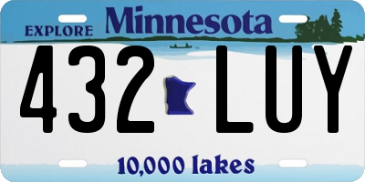 MN license plate 432LUY