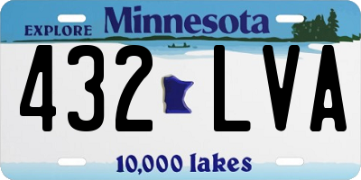 MN license plate 432LVA