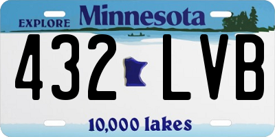MN license plate 432LVB
