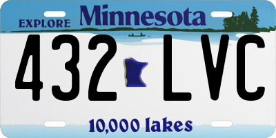 MN license plate 432LVC