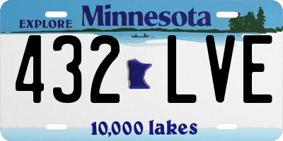 MN license plate 432LVE