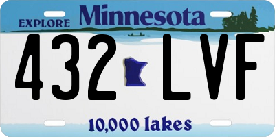 MN license plate 432LVF