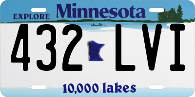 MN license plate 432LVI