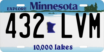 MN license plate 432LVM