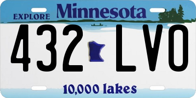 MN license plate 432LVO