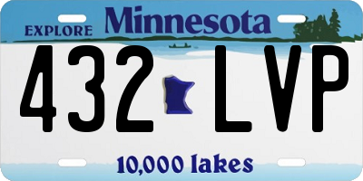 MN license plate 432LVP