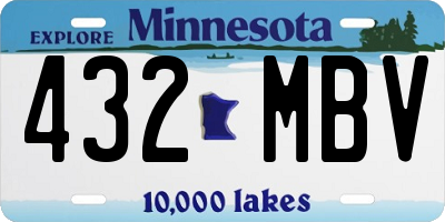 MN license plate 432MBV