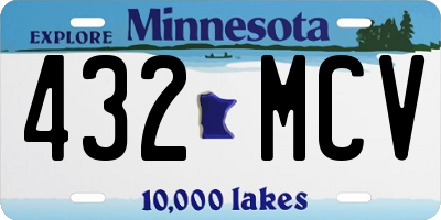 MN license plate 432MCV