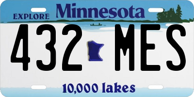 MN license plate 432MES