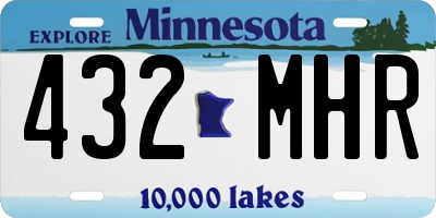 MN license plate 432MHR