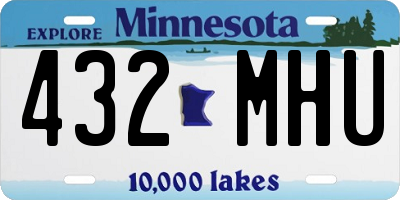 MN license plate 432MHU