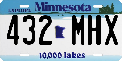 MN license plate 432MHX