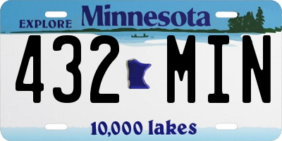 MN license plate 432MIN