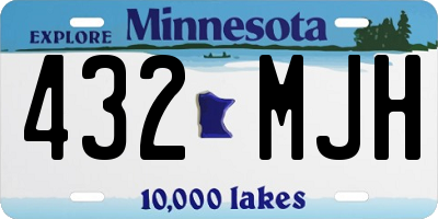 MN license plate 432MJH