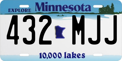 MN license plate 432MJJ