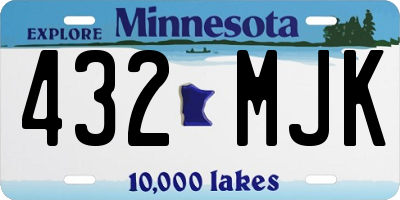 MN license plate 432MJK