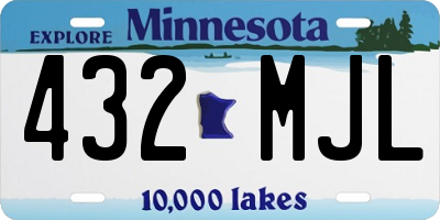 MN license plate 432MJL