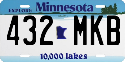 MN license plate 432MKB