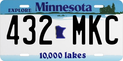 MN license plate 432MKC
