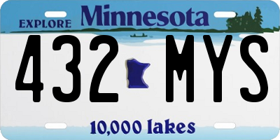 MN license plate 432MYS