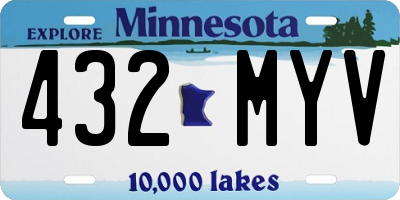 MN license plate 432MYV