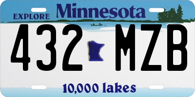 MN license plate 432MZB