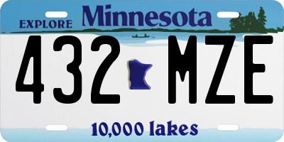 MN license plate 432MZE