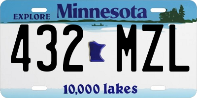 MN license plate 432MZL