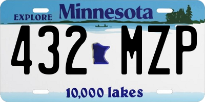 MN license plate 432MZP