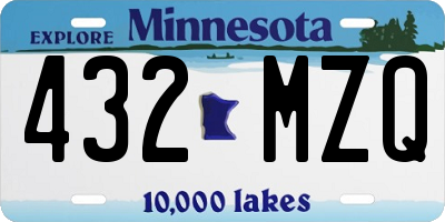 MN license plate 432MZQ