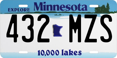 MN license plate 432MZS