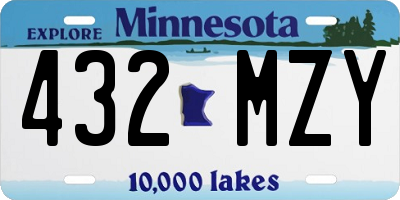 MN license plate 432MZY