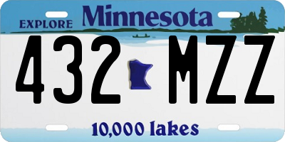 MN license plate 432MZZ